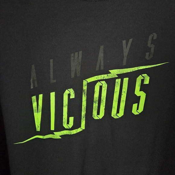 UNDER ARMOUR Always Vicious Workout Running Shirt Loose Fit Black Neon Green 2XL - Picture 4 of 15
